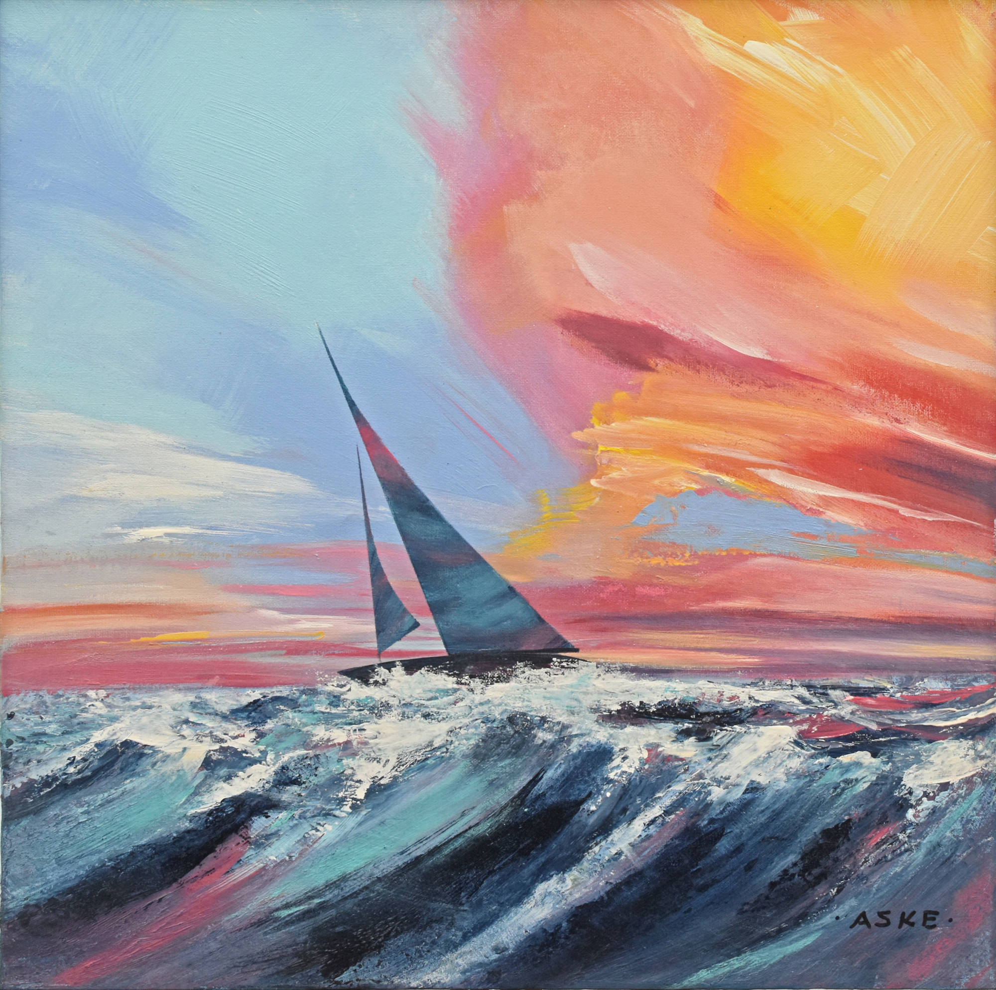 Sunset Sail: 50cm x 50cm